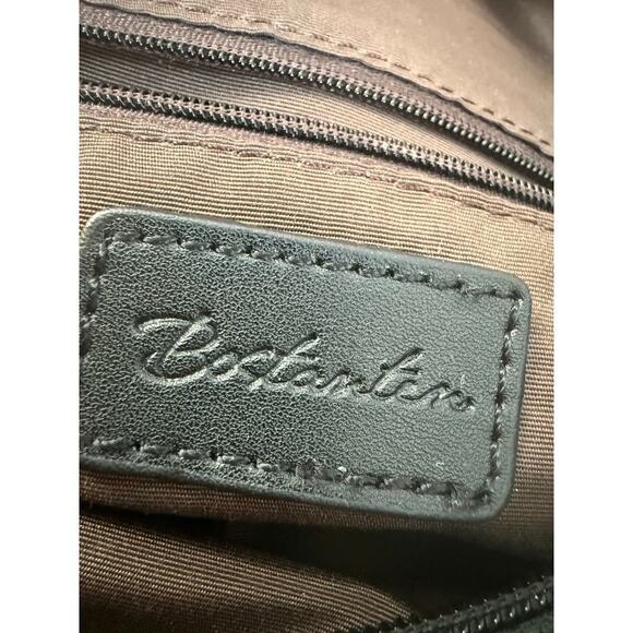 Bostanten black leather large bag insert zip pouch crossbody and shoulder strap - Picture 7 of 9